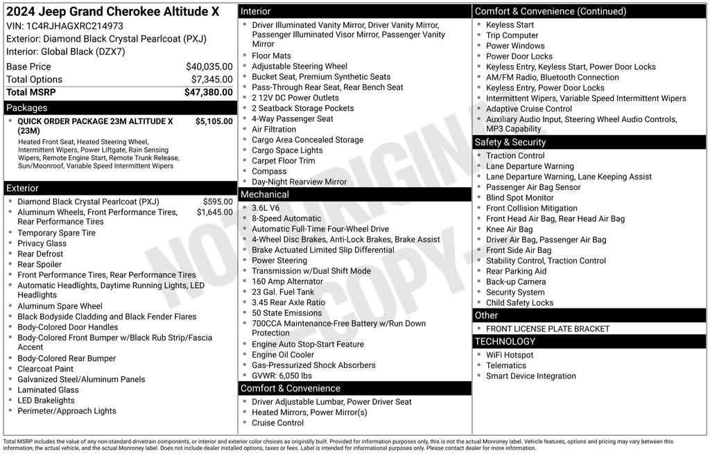 used 2024 Jeep Grand Cherokee car, priced at $42,444