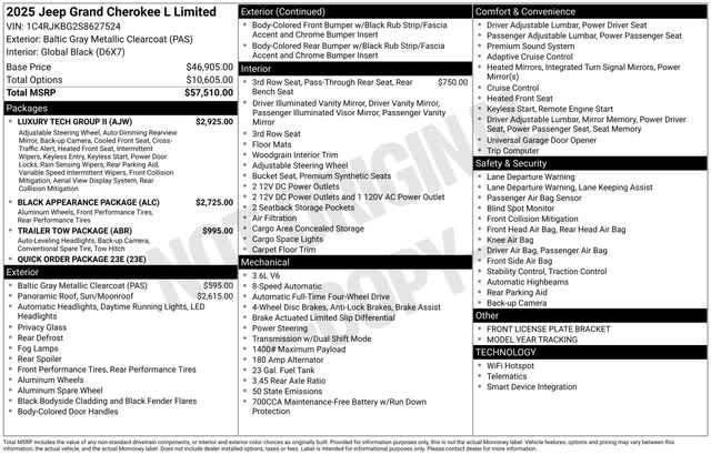 new 2025 Jeep Grand Cherokee L car, priced at $53,684