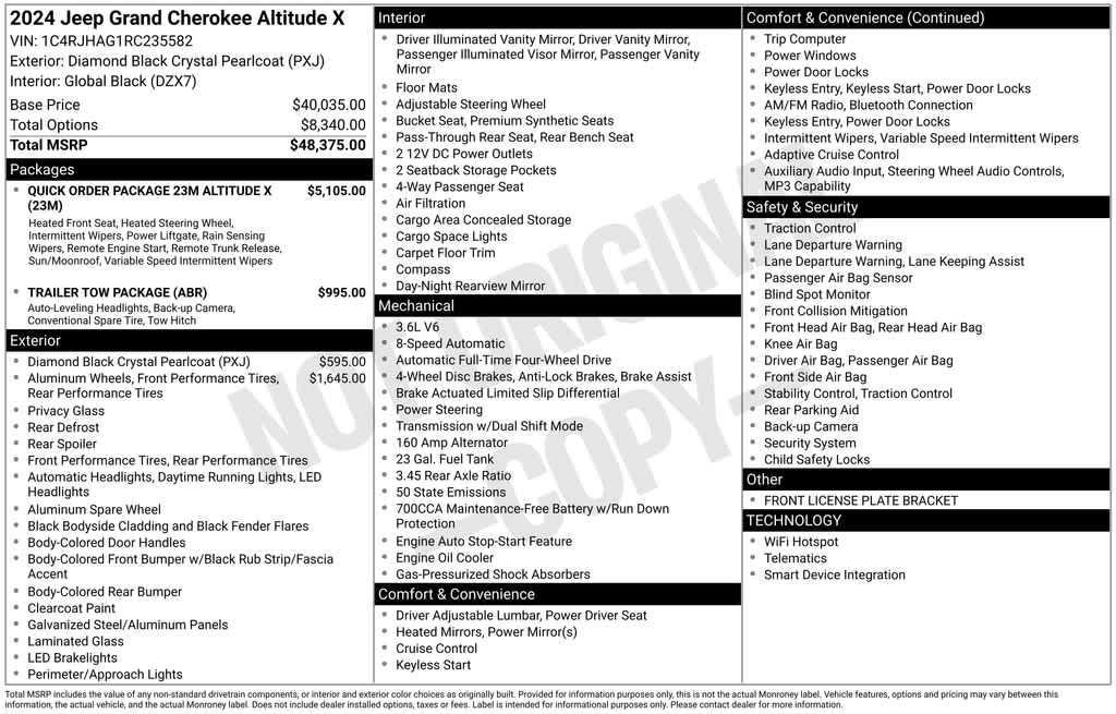 used 2024 Jeep Grand Cherokee car, priced at $41,537