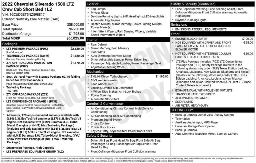 used 2022 Chevrolet Silverado 1500 car, priced at $43,996