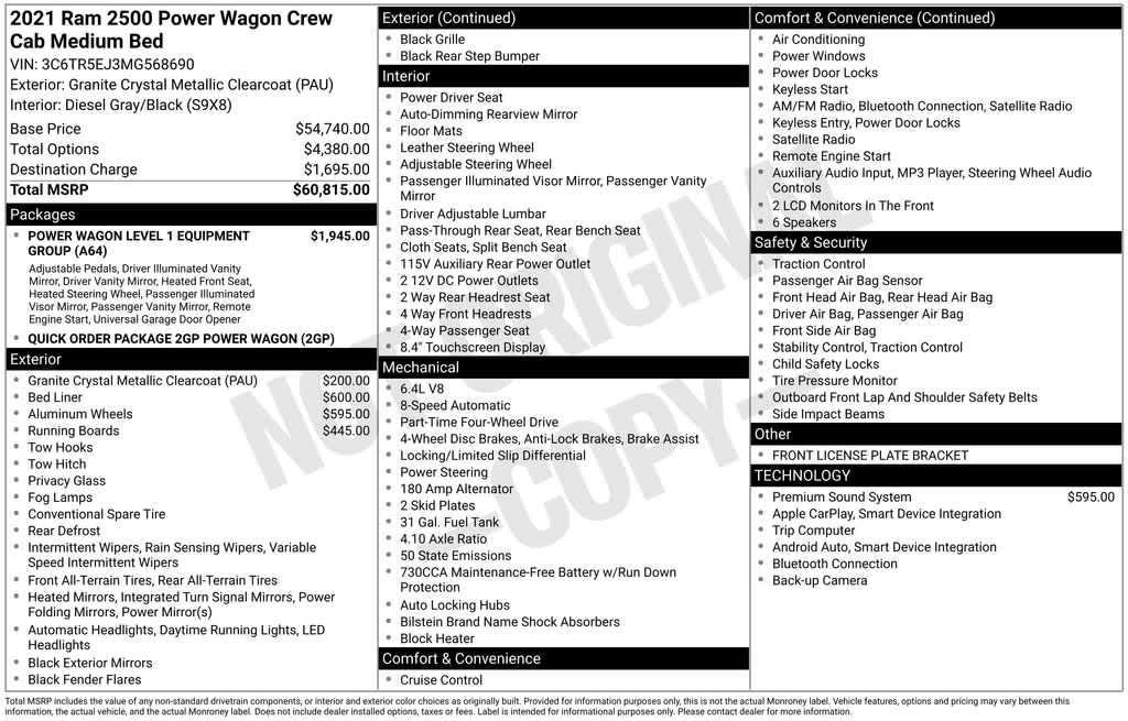 used 2021 Ram 2500 car, priced at $47,498