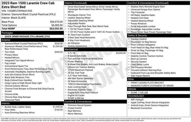 used 2023 Ram 1500 car, priced at $43,487