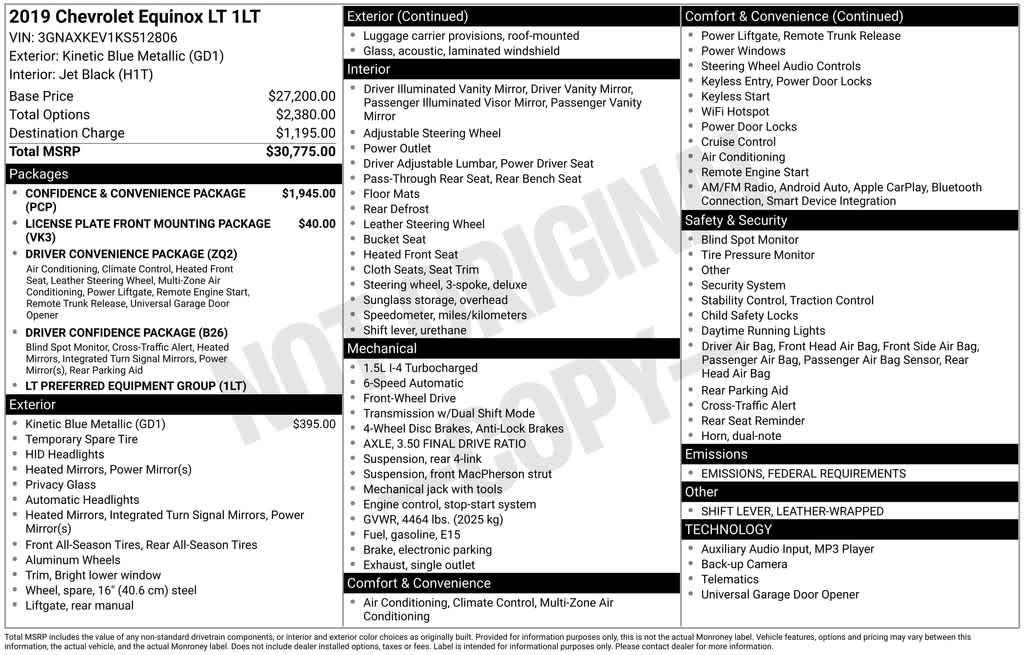 used 2019 Chevrolet Equinox car, priced at $15,569