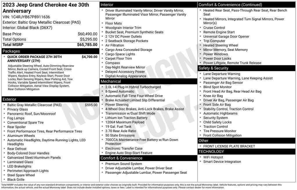 used 2023 Jeep Grand Cherokee 4xe car, priced at $25,538