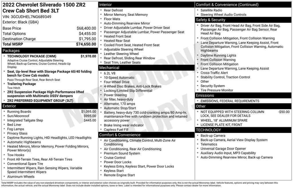 used 2022 Chevrolet Silverado 1500 car, priced at $46,763