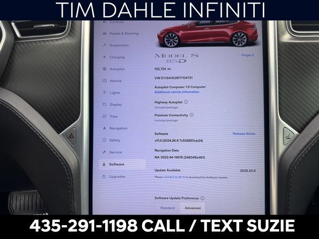 used 2015 Tesla Model S car, priced at $14,963