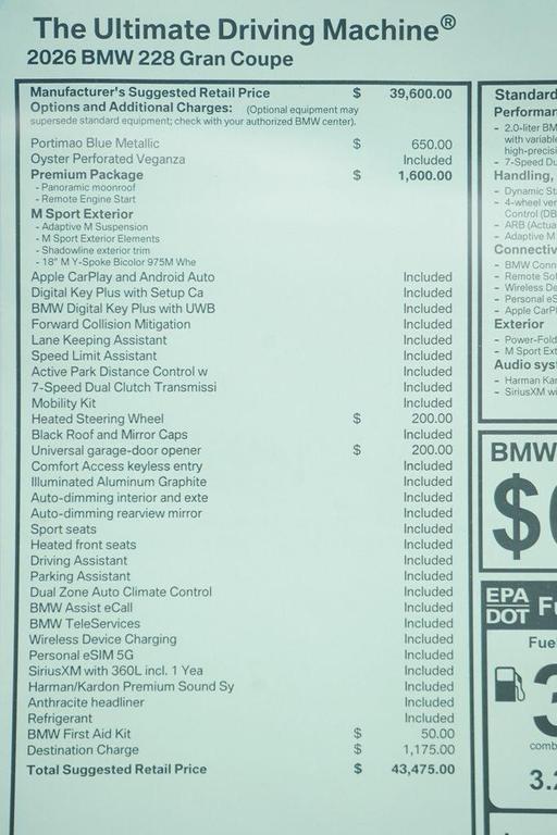 new 2026 BMW 228 Gran Coupe car, priced at $43,475