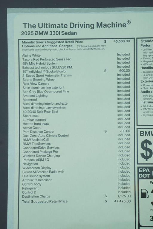 used 2025 BMW 330 car, priced at $47,475