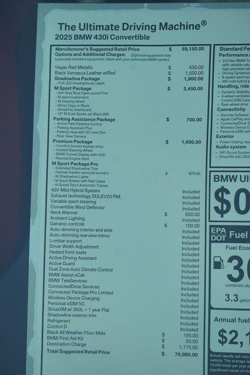 used 2025 BMW 430 car, priced at $56,510