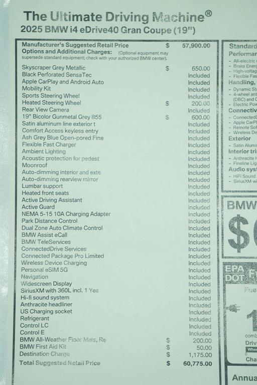 new 2025 BMW i4 Gran Coupe car, priced at $60,775