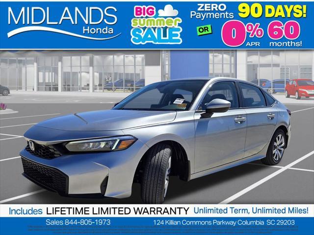 new 2025 Honda Civic car, priced at $24,497