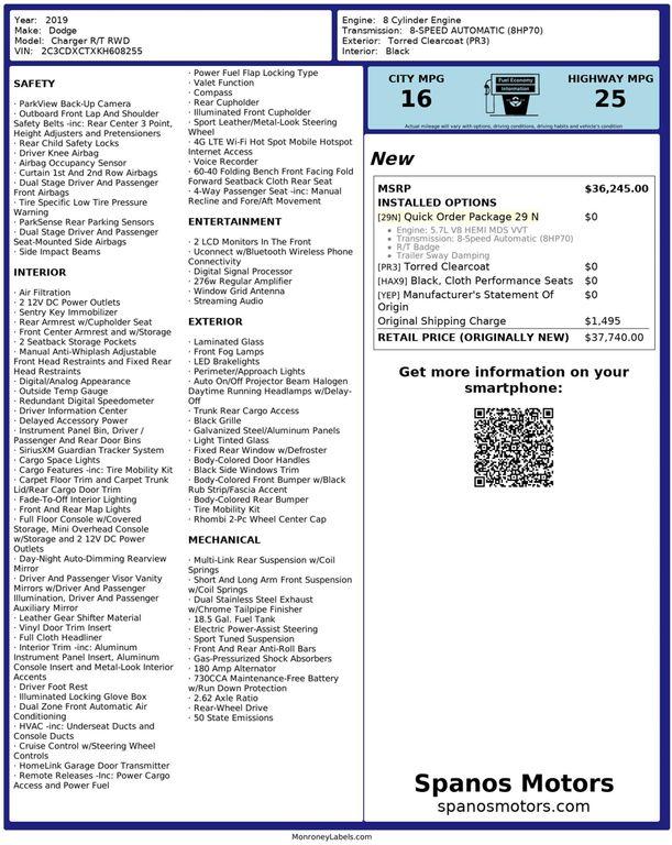 used 2019 Dodge Charger car, priced at $27,790