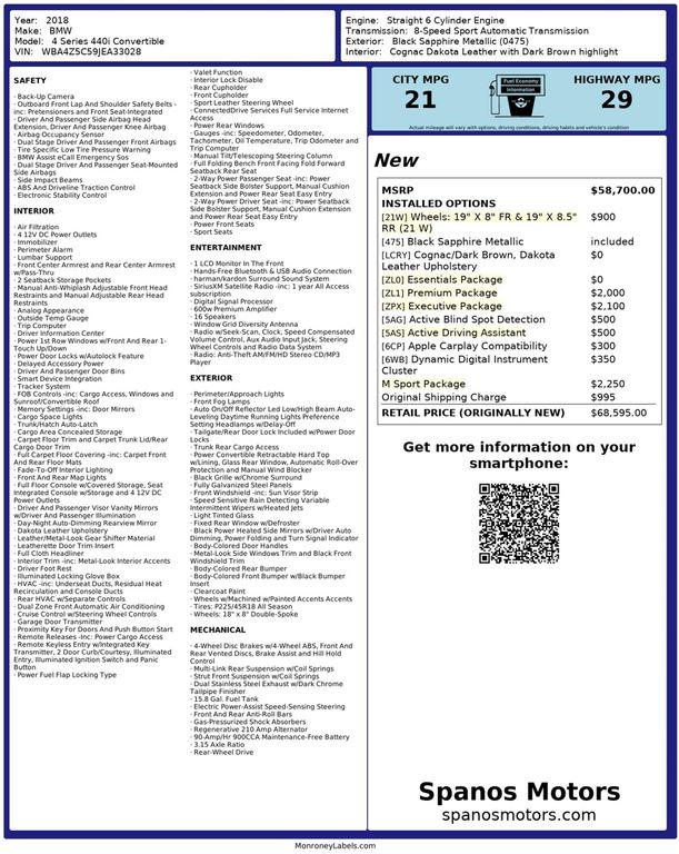 used 2018 BMW 440 car, priced at $29,950