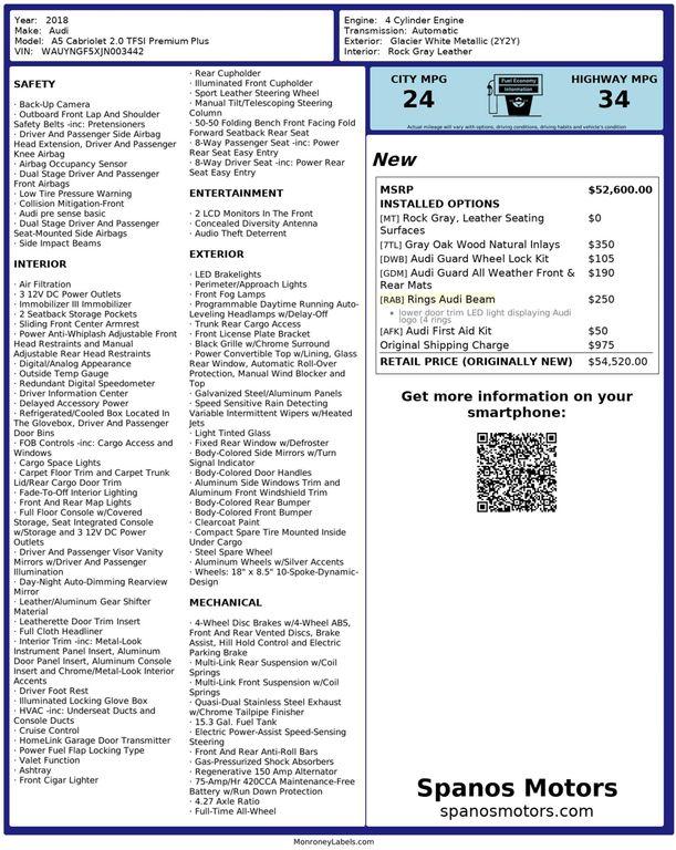 used 2018 Audi A5 car, priced at $21,490