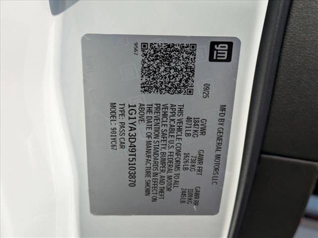 new 2026 Chevrolet Corvette car, priced at $78,477