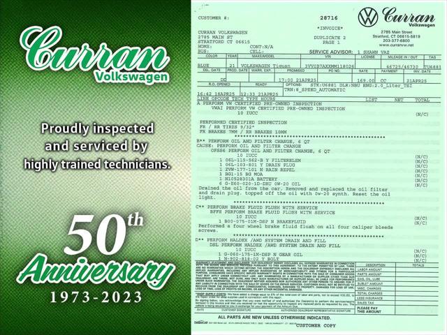 used 2021 Volkswagen Tiguan car, priced at $19,199