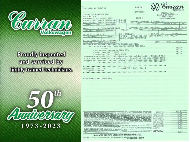 used 2024 Volkswagen Taos car, priced at $25,734