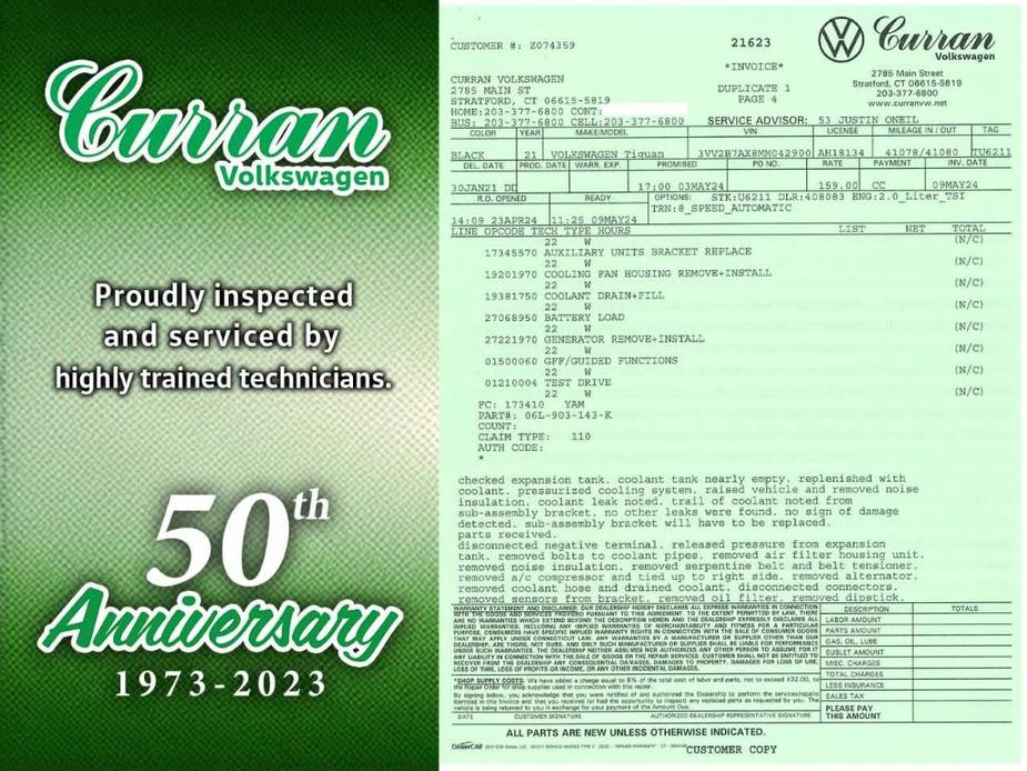 used 2021 Volkswagen Tiguan car, priced at $21,983