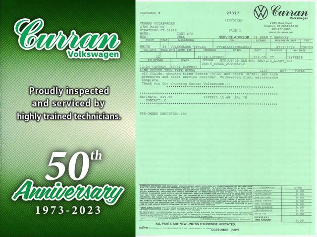 used 2024 Volkswagen Tiguan car, priced at $33,862