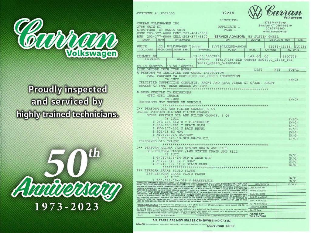 used 2022 Volkswagen Tiguan car, priced at $21,493