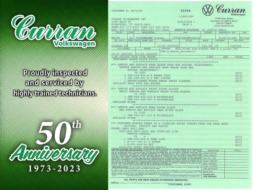 used 2022 Volkswagen Tiguan car, priced at $21,493