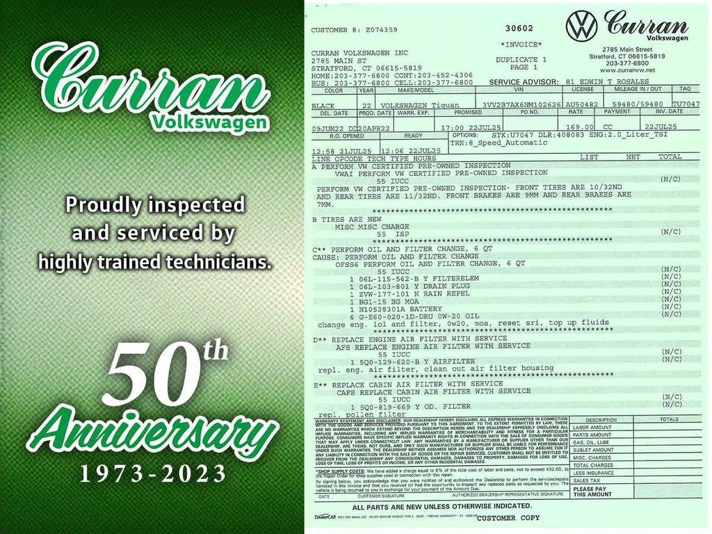 used 2022 Volkswagen Tiguan car, priced at $21,499