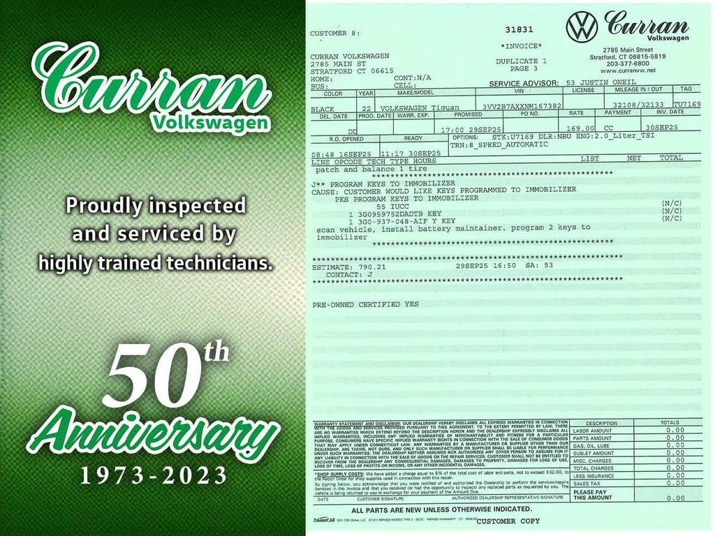 used 2022 Volkswagen Tiguan car, priced at $23,946