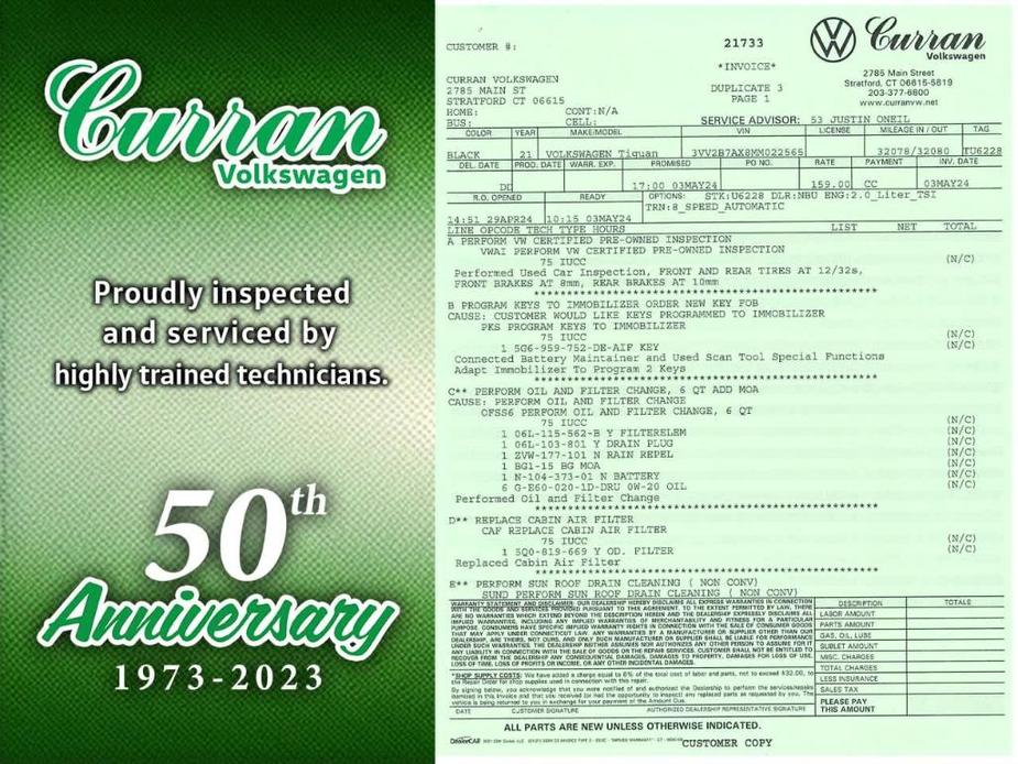 used 2021 Volkswagen Tiguan car, priced at $21,750