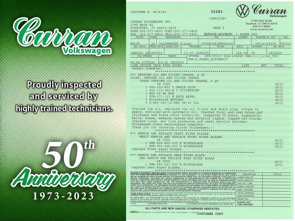 used 2022 Volkswagen Tiguan car, priced at $25,684