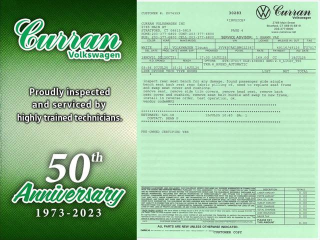 used 2022 Volkswagen Tiguan car, priced at $26,625