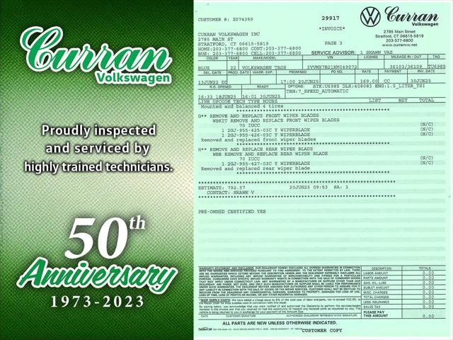 used 2022 Volkswagen Taos car, priced at $20,495