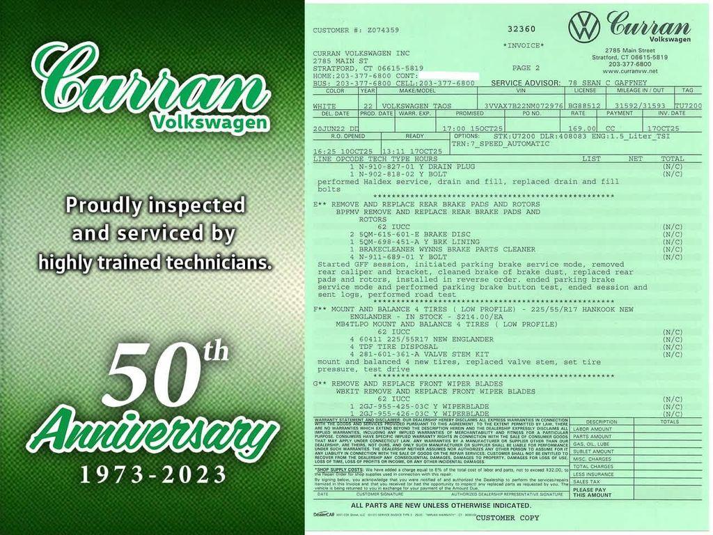 used 2022 Volkswagen Taos car, priced at $19,428