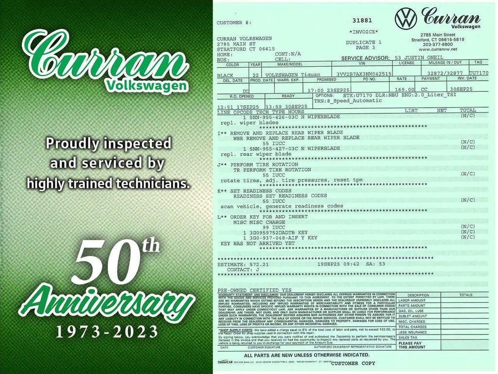used 2022 Volkswagen Tiguan car, priced at $23,946