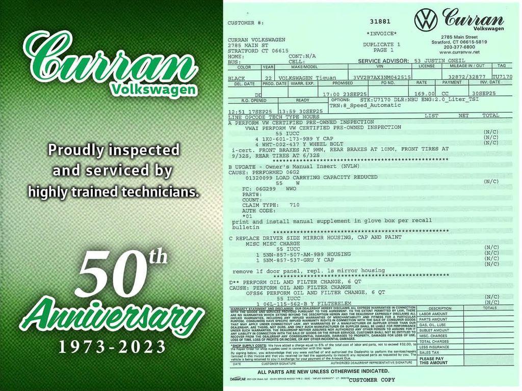 used 2022 Volkswagen Tiguan car, priced at $23,946