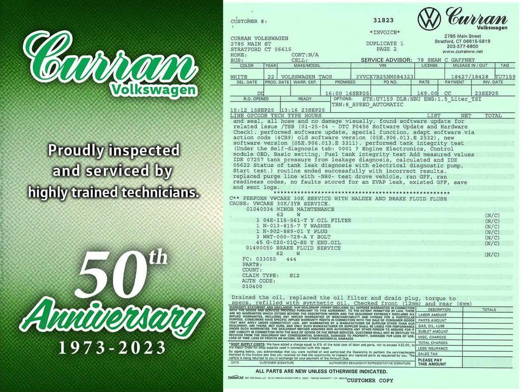 used 2022 Volkswagen Taos car, priced at $18,638