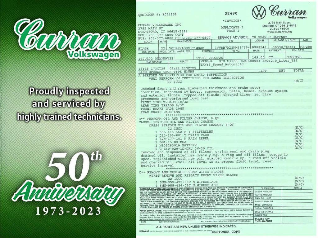 used 2022 Volkswagen Tiguan car, priced at $25,488