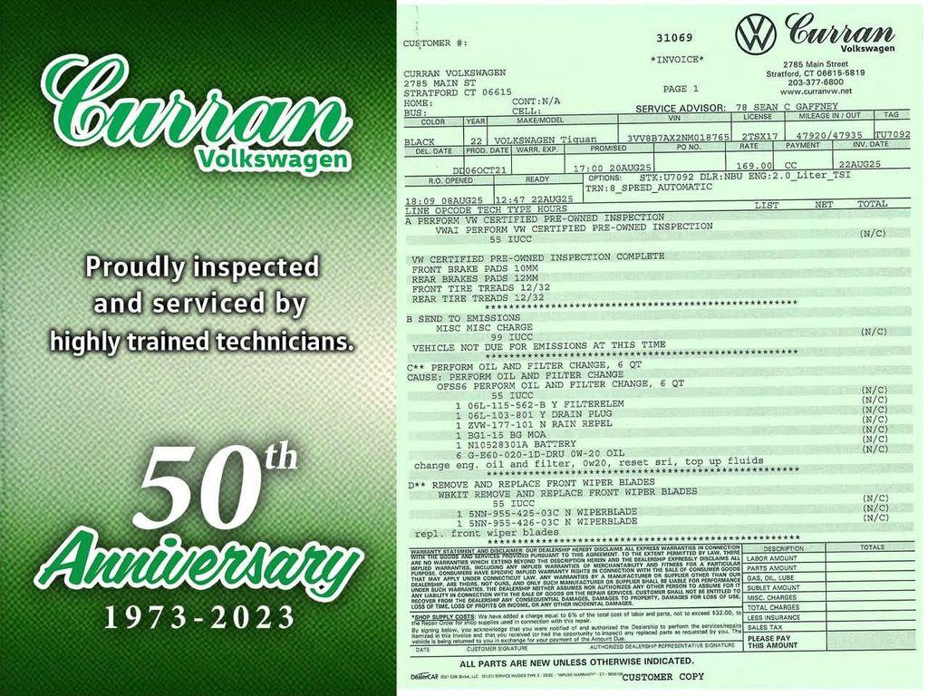 used 2022 Volkswagen Tiguan car, priced at $24,912