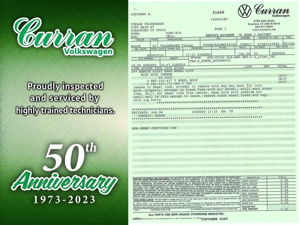 used 2022 Volkswagen Tiguan car, priced at $24,912