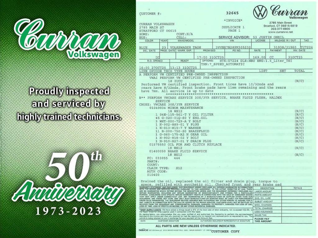 used 2023 Volkswagen Taos car, priced at $22,695