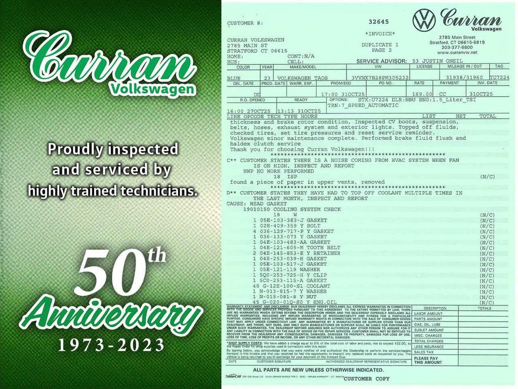 used 2023 Volkswagen Taos car, priced at $22,695