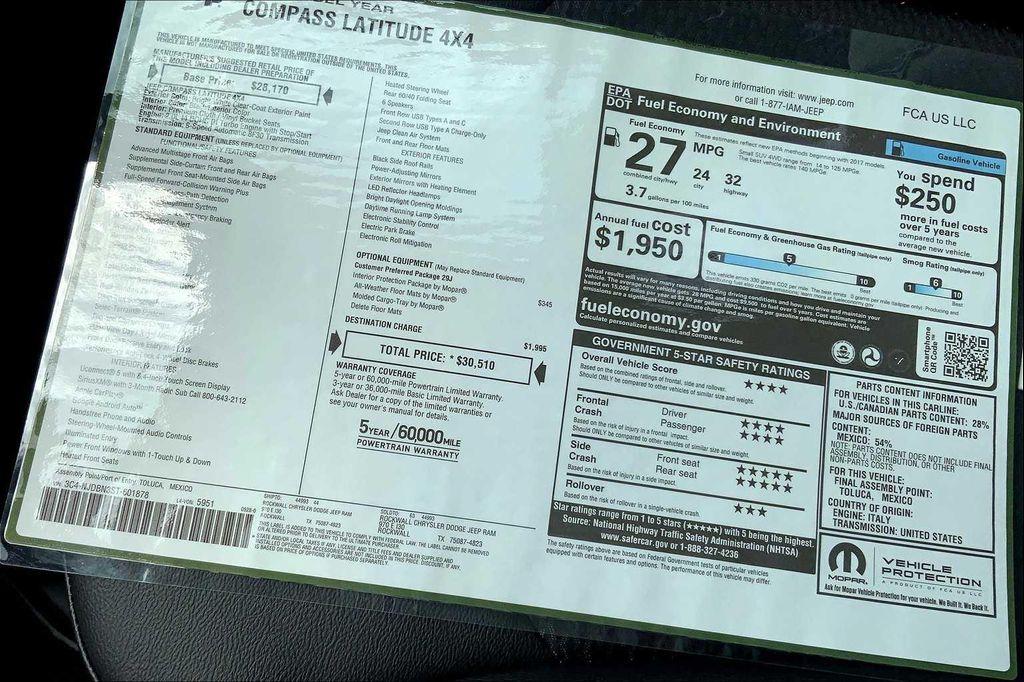new 2025 Jeep Compass car, priced at $30,510