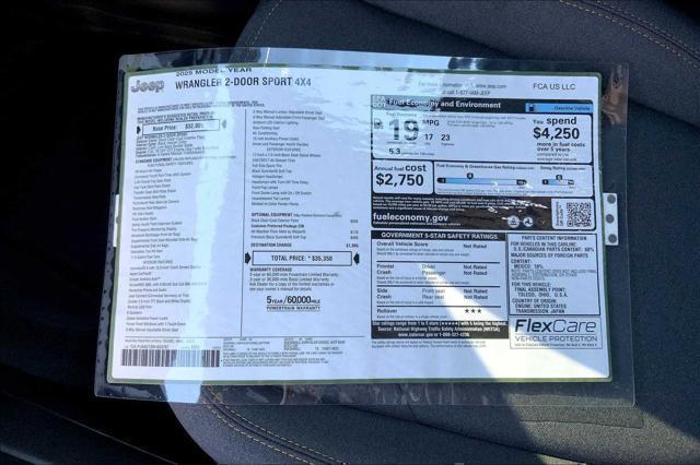 new 2025 Jeep Wrangler car, priced at $35,350