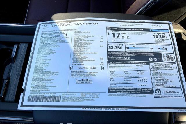 new 2025 Ram 1500 car, priced at $89,935