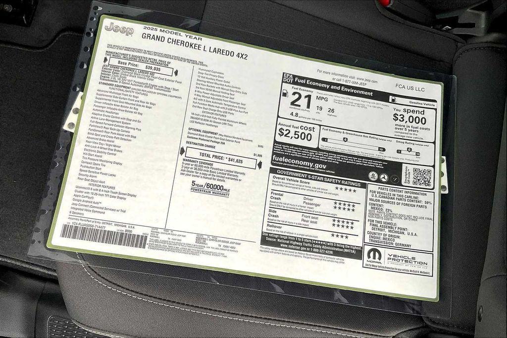 new 2025 Jeep Grand Cherokee L car, priced at $39,128