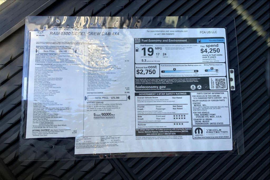 new 2025 Ram 1500 car, priced at $69,359