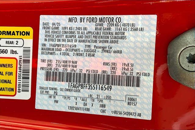 new 2025 Ford Mustang car, priced at $58,204