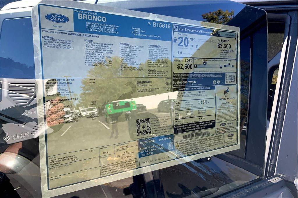 new 2025 Ford Bronco car, priced at $52,590