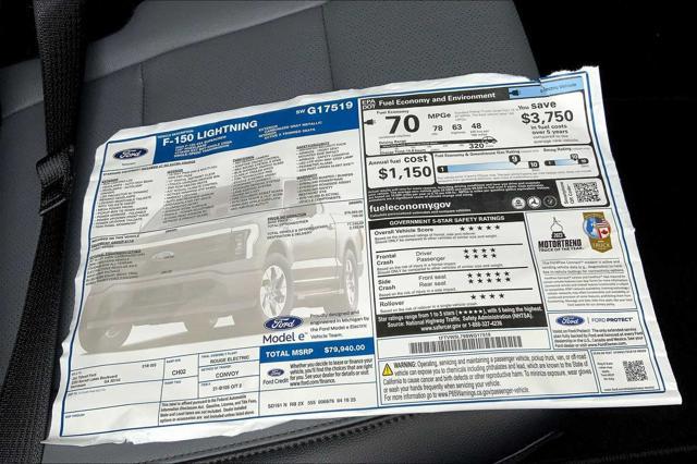 new 2025 Ford F-150 Lightning car, priced at $73,944