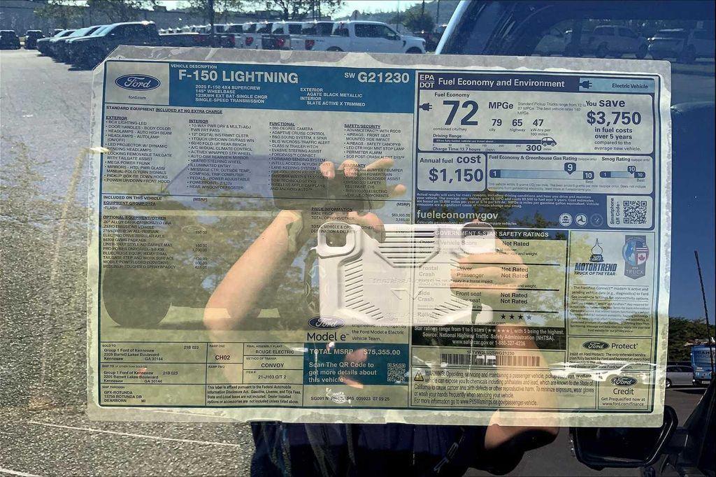 new 2025 Ford F-150 Lightning car, priced at $75,355