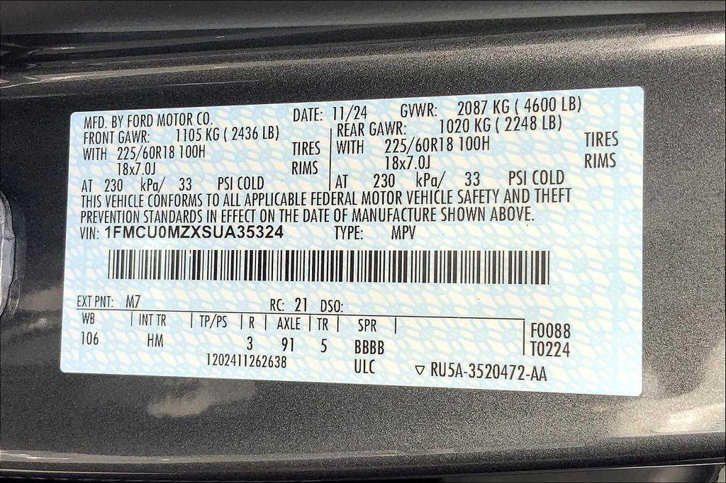 new 2025 Ford Escape car, priced at $32,900